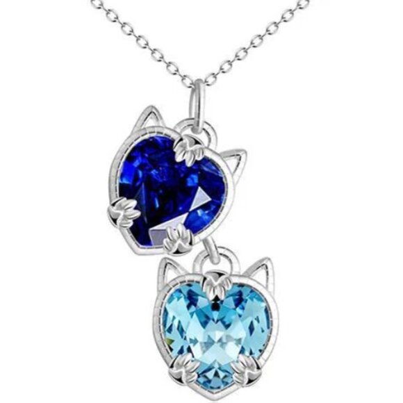 Crystal Cat Sterling Necklace - NWOT - Picture 1 of 5